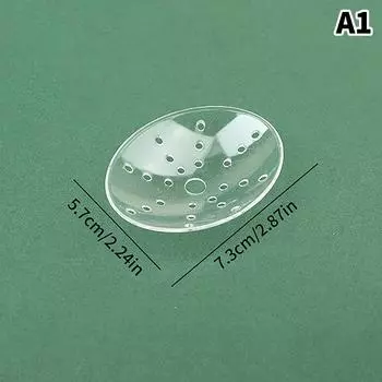 1 шт. прозрачный пластиковый щиток для ухода за глазами, пористый офтальмологический овальный щиток для глаз 7.3*5.7cm