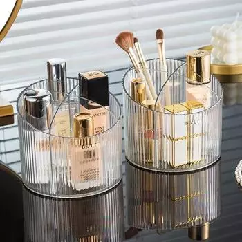 1 шт. Прозрачный ящик для хранения косметики, многосеточный органайзер для косметики, настольный органайзер для хранения кистей для макияжа и помады
