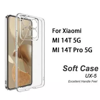 1 шт. Прозрачный защитный чехол для Xiaomi 14T Pro, силиконовый бампер, мягкий, ударопрочный чехол Ca G9Q4 transparent-For Xiaomi 14T Pro