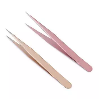 1 шт., прямой пинцет для дизайна ногтей из нержавеющей стали, инструмент для подбора украшений со стразами, инструмент для сбора украшений розового золота, шампанское шампанского