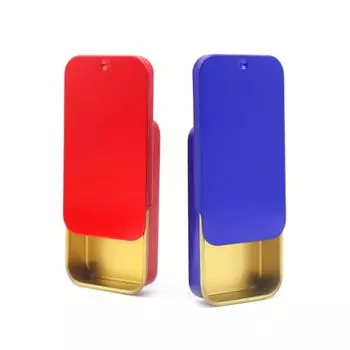 1 шт. прямоугольная раздвижная крышка Push Pull жестяная коробка конфеты таблетки ящик типа маленькая железная коробка многоцветная жестяная коробка для хранения конфет серебряный