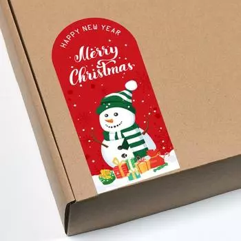 1 шт. Прямоугольные рождественские наклейки, этикетки, бумажная упаковка, паста, подарочная упаковка, рождественский декор