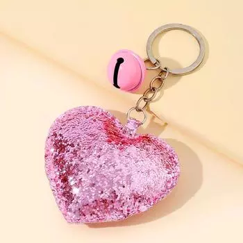 1 шт. пряжка для ключей подарок на День святого Валентина рюкзак кулон практичный сверкающий любовь красочные аксессуары украшение для автомобильного ключа