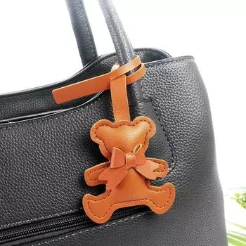 1 шт. пряжка для ключей светлая мультяшная практичная искусственная кожа модный медведь кулон автомобильный брелок сумка украшение