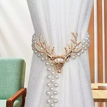 1 шт. пряжка для штор эластичная сила жемчужная пряжка для штор украшает рождественские украшения простота ремни для штор эластичные серебряный