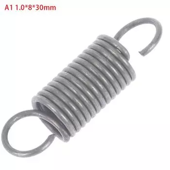 1 шт., пружинные пружины растяжения, стальной крюк, расширительная пружинная проволока, диаметр 1,0 мм 1.0*8*30
