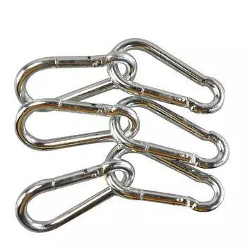 1 шт. пружинный карабин из нержавеющей стали карабин стальные зажимы брелок сверхпрочный быстроразъемный для кемпинга походов путешествия серебряный
