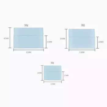 1 шт. PS пластиковый косметический диспенсер для крема, футляр для бровей, лосьон для теней для век, прозрачный 7.4*3.1*3.1CM белый