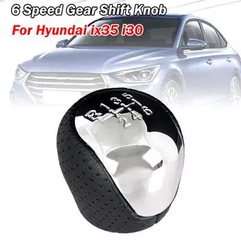 1 шт. PU кожа + пластик 6-ступенчатая механическая ручка переключения передач подходит для Hyundai IX35 2009-2015/ Forte 2008-2013