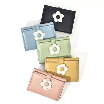 1 шт. PU кожаный принт тройной сложенный кошелек карман для денег для девочек женский держатель для карт кошелек для монет удобная сумка