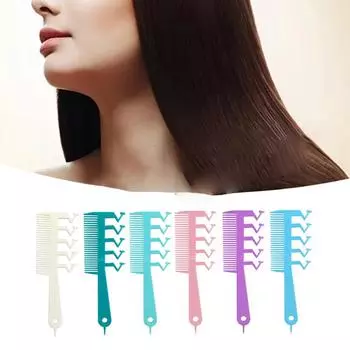1 шт. пушистая расческа для корней волос, расческа для укладки волос в домашних условиях, для сухой и влажной укладки, двойного назначения, с полым заостренным хвостом, Z-образная форма белый