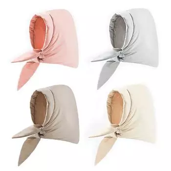 1 шт. пушистая шапка, гибкий, сохраняющий тепло, зимний пуховый платок, стеганый шарф, треугольный шарф, шарф с капюшоном