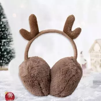1 шт. пушистые регулируемые складные наушники-вкладыши с рогом оленя, утеплитель для ушей, плюш