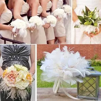 1 шт., пушистые страусиные перья, 40-45 см, красочные страусиные перья, шлейфы для свадебного стола, центральные детали, декор для карнавальной вечеринки 40-45cm белый