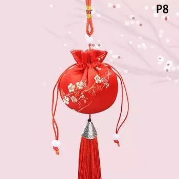 1 шт., пустая сумка-саше в китайском стиле, сумка для хранения ювелирных изделий, винтажная сумка-саше ручной работы с вышивкой, сумка на шнурке с кисточкой