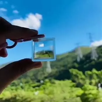 1 шт. пустой акриловый пиксельный фильтр брелок прозрачная рамка брелок пара годовщина выпускной сумка кулон Diy аксессуары