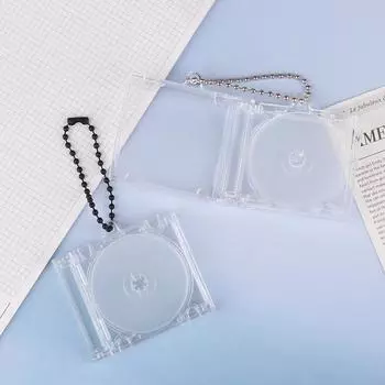 1 шт. пустой альбом мини-CD футляр + CD брелок для ключей для DIY брелки рюкзак подвесной декор цепь/зажим ONESIZE