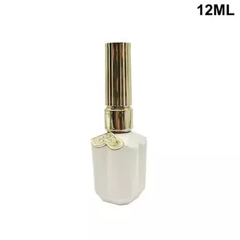 1 шт. Пустые контейнеры для лака для ногтей 12 мл, баночка для геля для ногтей, стеклянная коробка с крышкой и кисточкой, инструмент для макияжа белый