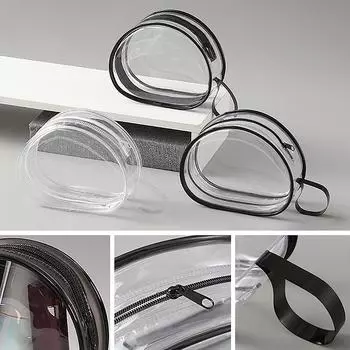 1 шт. ПВХ прозрачный нагрудный мешок для хранения кукол, пылевой мешок для хранения на открытом воздухе, водонепроницаемый органайзер для косметики, утолщенный кошелек 2