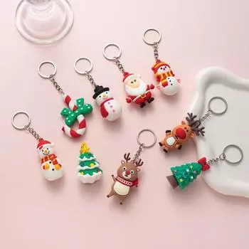 1 шт. ПВХ Рождественская серия подвеска брелок, модные милые Санта-Клаус дерево перчатки сумка аксессуары, рождественские маленькие подарки