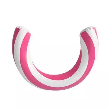 1 шт ПВХ забавное плавательное кольцо прочное полукруглое кольцо для отдыха на открытом воздухе плавающее кольцо для взрослых 2 цвета 60*75cm розовый