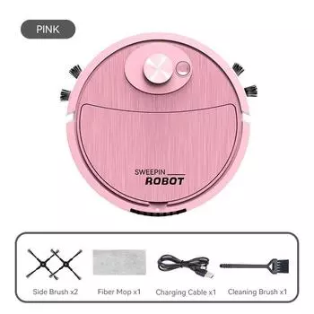 1 шт., пылесос с зарядкой через USB, робот-швабра, машина для уборки волос домашних животных, жесткий ковер, домашняя интеллектуальная уборка YSX розовый