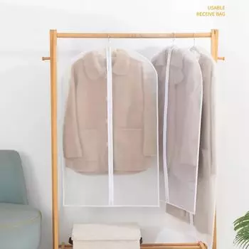 1 шт. пылезащитный защитный чехол для одежды, сумка для подвешивания, прочная сумка для хранения одежды, полностью закрытый чехол для одежды с застежкой-молнией