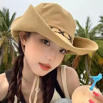 1 шт., японская походная шляпа, ковбойская шляпа, рыбацкая шляпа, большая повязка на голову, солнцезащитная шляпа, летняя походная шляпа