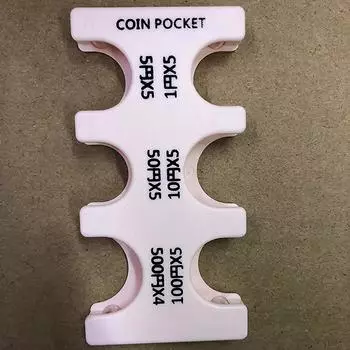 1 шт., японский держатель для монет, чехол для монет, кошелек с письмом, держатель для монет, пластиковая коробка для хранения монет, дозатор монет розовый