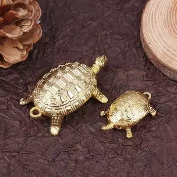 1 шт. японский кулон в виде черепахи с деньгами, маленькие золотые украшения в виде черепахи, охраняющие молитву, удачу, богатство, украшение дома, подарок L