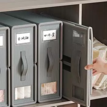 1 шт. ящик для хранения из ткани Оксфорд, вместимость, ящик для хранения простыней с видимой ручкой-окном, организация размеров простыней, складные одеяла