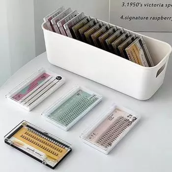 1 шт., ящик для хранения накладных ресниц, инструмент для наращивания ресниц, органайзер, аксессуары для ресниц, косметический ящик для хранения инструментов для макияжа белый
