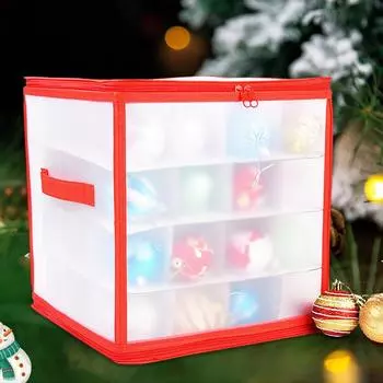 1 шт., ящик для хранения рождественской елки, разделитель, рождественские шары, 64 сетки