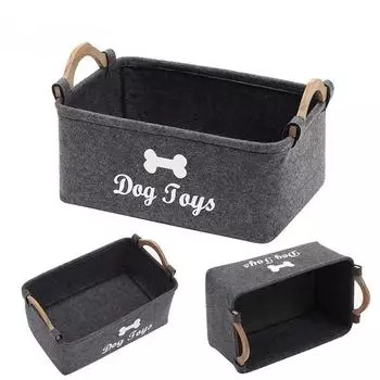1 шт. ящики для собак поводки и еда аксессуары для кошек войлочные всякие мелочи коробка для игрушек для домашних животных корзина для хранения контейнер