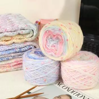 1 шт. Радужная пряжа Ma Hai пряжа Cake Gauze ручная смешанная пряжа шерстяная клубочная пряжа Bean