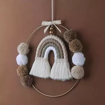 1 шт. Радужное настенное украшение в скандинавском стиле, можно использовать для украшения интерьера, украшения детской комнаты, украшения домашнего очага. Pack of 1