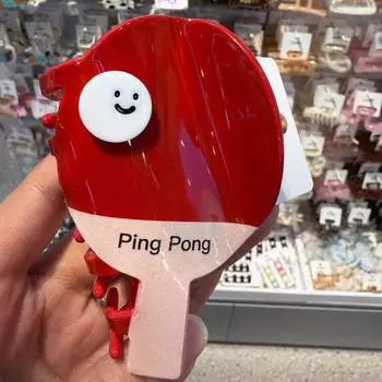 1 шт. ракетка для настольного тенниса, зажим-акула, заколка для волос, спортивный аксессуар для волос, головной убор, заколка для волос, милая заколка для волос