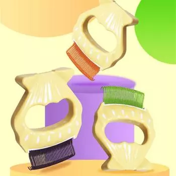 1 шт. расческа для домашних животных, массажная щетка в форме ракушки, ручка для ухода за домашними животными, массажный инструмент для удаления распущенных волос для кошек, чистящие средства XS