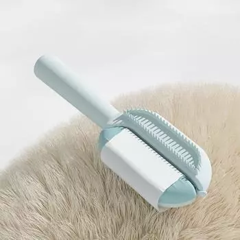 1 шт. Расческа для домашних животных, уход за кошками и собаками, избавление от пушистой шерсти с помощью резервуара для воды, очистка, спутывание, массаж, гладкая шерсть, уход за волосами жёлтый