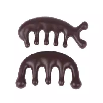 1 шт. расческа для массажа меридианов тела, смоляная расческа с пятью широкими зубцами, иглоукалывание, кровообращение, антистатические, гладкие волосы 4*9.5cm