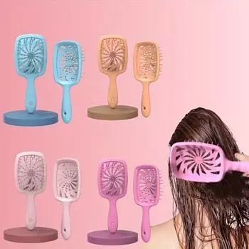 1 шт. Расческа для распутывания волос в форме ветряной мельницы для влажной и сухой вентиляции розы красного