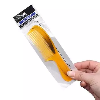 1 шт. Расческа из коровьей кожи, желтая, антистатическая, утолщенная, прочная, цветная, аксессуар для волос из коровьей кожи жёлтый