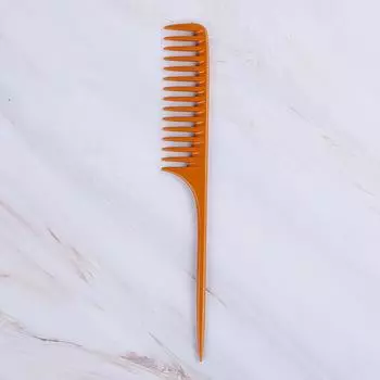 1 шт. расческа с хвостиком, салонная щетка для волос, парикмахерский инструмент, сделай сам, расчески с широкими зубцами жёлтый
