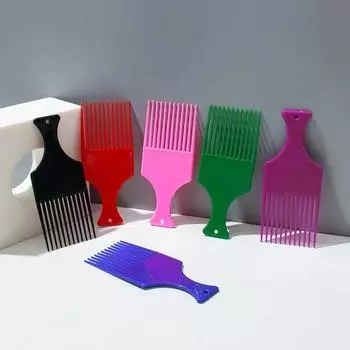 1 шт., расческа с широкими зубьями, вилка, вставка для расчески, расческа для волос, пластиковая зубчатая расческа для вьющихся афро-волос, инструменты для укладки волос