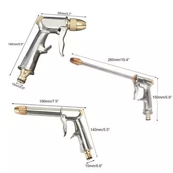 1 шт. распылитель воды высокого давления металлический пистолет латунная насадка садовый шланг труба газон мойка автомобиля аксессуары