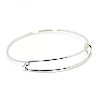 1 шт. Расширяемый браслет-бенгл, серебристый браслет с проволочной обмоткой, регулируемые браслеты, женская модная бижутерия, браслеты-бенглы sliver