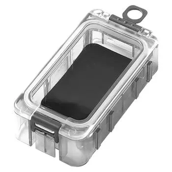 1 шт. Расширяемый ящик для рыболовных снастей, светящийся водонепроницаемый магнитный ящик для инструментов (черный)