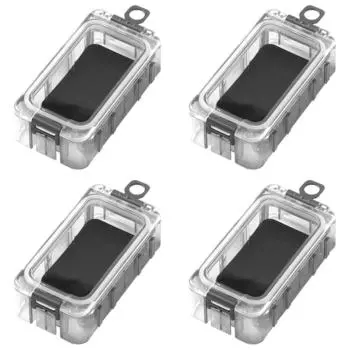 1 шт. Расширяемый ящик для рыболовных снастей, светящийся водонепроницаемый магнитный ящик для инструментов (черный)