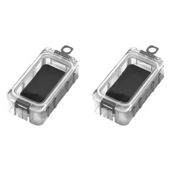 1 шт. Расширяемый ящик для рыболовных снастей, светящийся водонепроницаемый магнитный ящик для инструментов (черный)