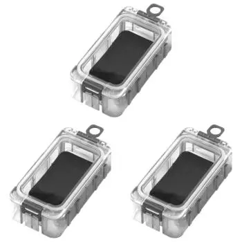 1 шт. Расширяемый ящик для рыболовных снастей, светящийся водонепроницаемый магнитный ящик для инструментов (черный)